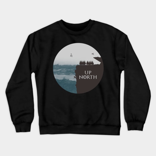 Up North Earth Above The Equator For Travelers & Explorers Crewneck Sweatshirt by mangobanana